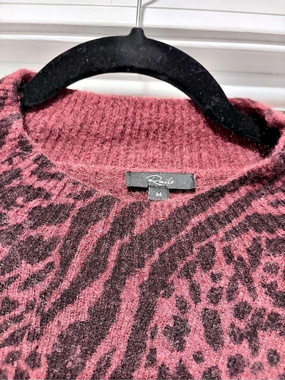 Rails Genevieve Animal Pattern Sweater Animal Print Crewneck Sweater Size Medium
